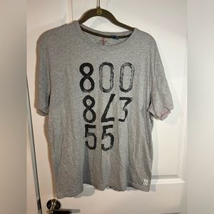 French Connection United Kingdom Edgy Number Design Men Short Sleeve Top Size XL